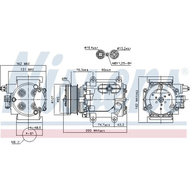 Nissens | Kompressor, Klimaanlage | 89239