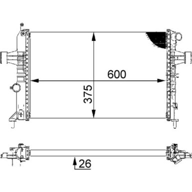 Mahle | Kühler, Motorkühlung | CR 227 000S