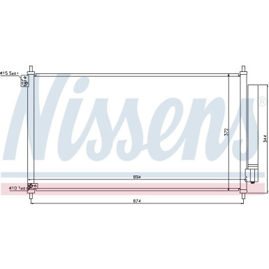 Nissens | Kondensator, Klimaanlage | 940341