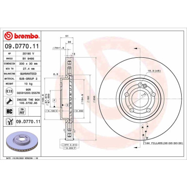 Brembo | Bremsscheibe | 09.D770.11