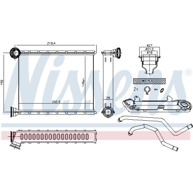 Nissens | Wärmetauscher, Innenraumheizung | 72067
