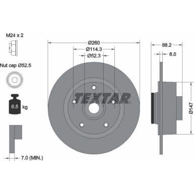 Textar | Bremsscheibe | 92195903