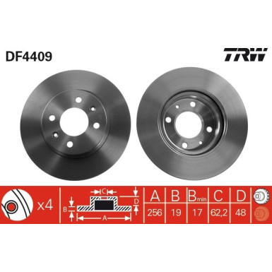 TRW | Bremsscheibe | DF4409