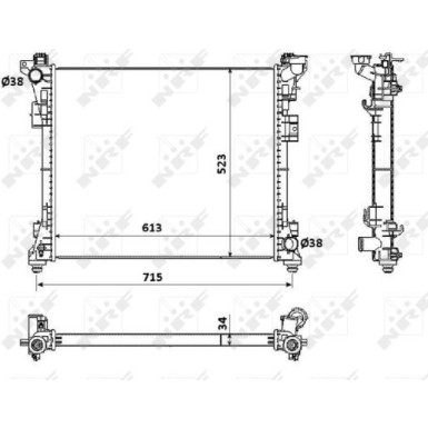 NRF | Kühler, Motorkühlung | 53900