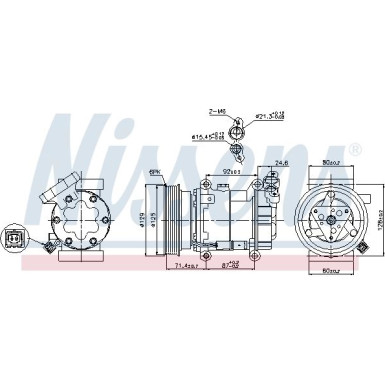 Nissens | Kompressor, Klimaanlage | 89332