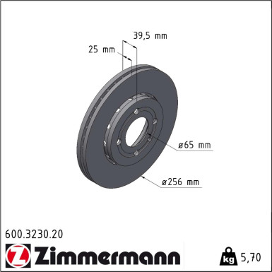 Zimmermann | Bremsscheibe | 600.3230.20