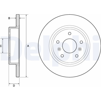 Delphi | Bremsscheibe | BG4807C