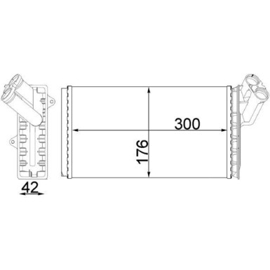 Mahle | Wärmetauscher, Innenraumheizung | AH 104 000S