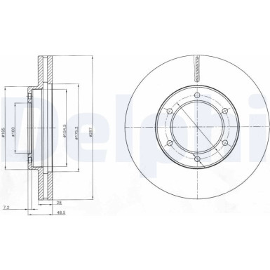 Delphi | Bremsscheibe | BG4209