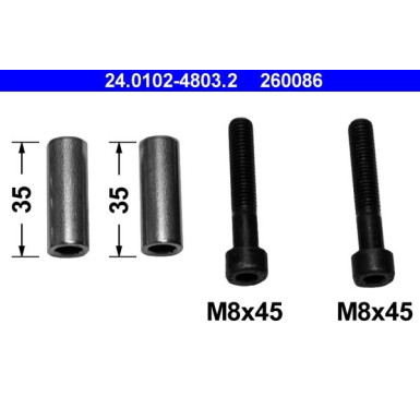 ATE | Führungshülsensatz, Bremssattel | 24.0102-4803.2