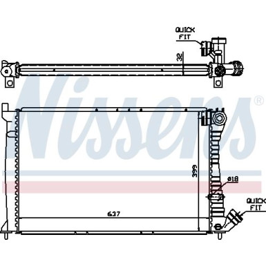 Nissens | Kühler, Motorkühlung | 61349A