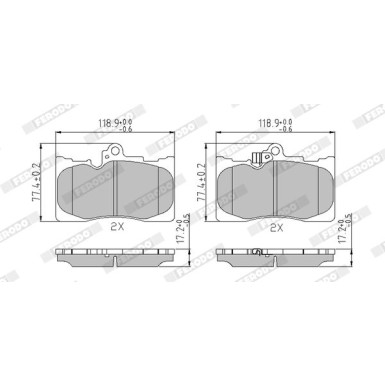 Ferodo | Bremsbelagsatz, Scheibenbremse | FDB4216