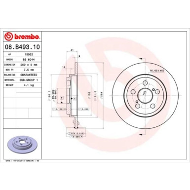 Brembo | Bremsscheibe | 08.B493.10