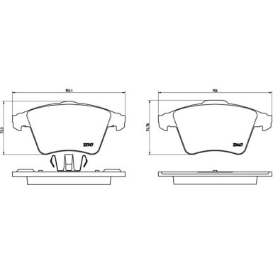 Brembo | Bremsbelagsatz, Scheibenbremse | P 85 106