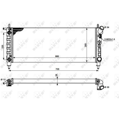 NRF | Kühler, Motorkühlung | 50242