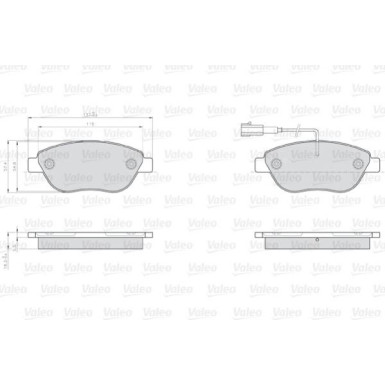 Valeo | Bremsbelagsatz, Scheibenbremse | 872708