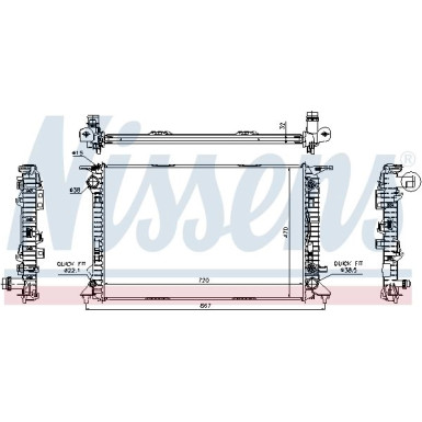 Nissens | Kühler, Motorkühlung | 60324