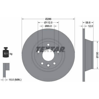 Textar | Bremsscheibe | 92159403