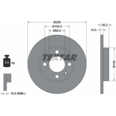 Textar | Bremsscheibe | 92010603