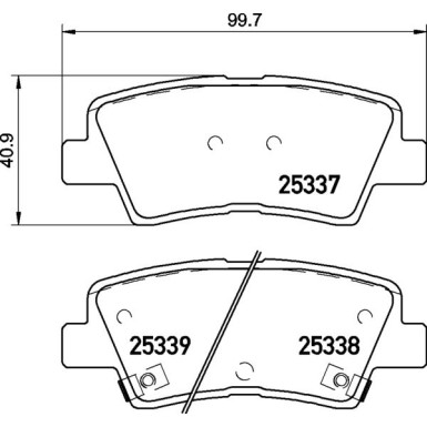 Brembo | Bremsbelagsatz, Scheibenbremse | P 30 094