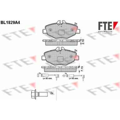 FTE | Bremsbelagsatz, Scheibenbremse | 9010407