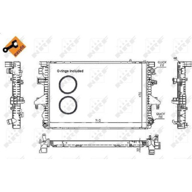 NRF | Kühler, Motorkühlung | 53795