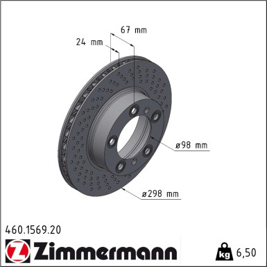 Zimmermann | Bremsscheibe | 460.1569.20