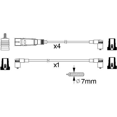 BOSCH | Zündleitungssatz | 0 986 356 357