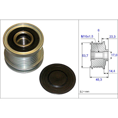 INA | Generatorfreilauf | 535 0204 10