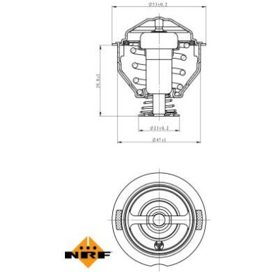 NRF | Thermostat, Kühlmittel | 725209