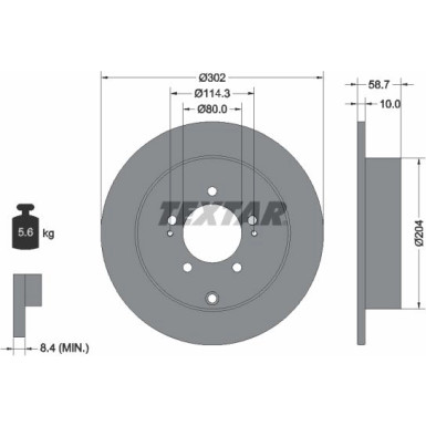 Textar | Bremsscheibe | 92167003