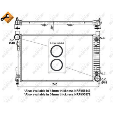NRF | Kühler, Motorkühlung | 53419