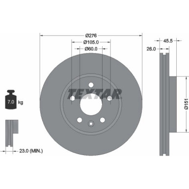 Textar | Bremsscheibe | 92198903