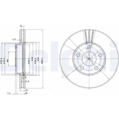 Delphi | Bremsscheibe | BG3199