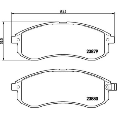 Brembo | Bremsbelagsatz, Scheibenbremse | P 54 033