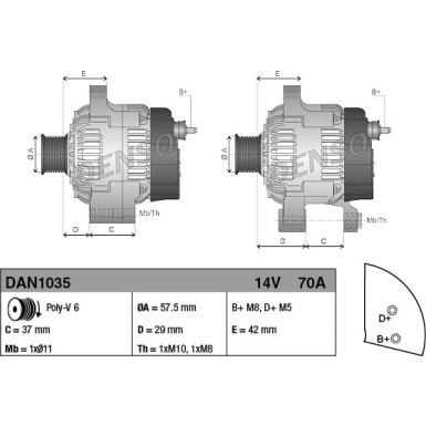 Denso | Generator | DAN1035