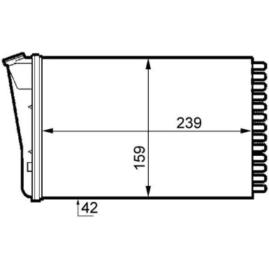 Mahle | Wärmetauscher, Innenraumheizung | AH 155 000S