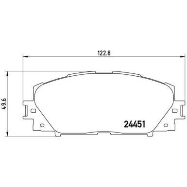 Brembo | Bremsbelagsatz, Scheibenbremse | P 83 106