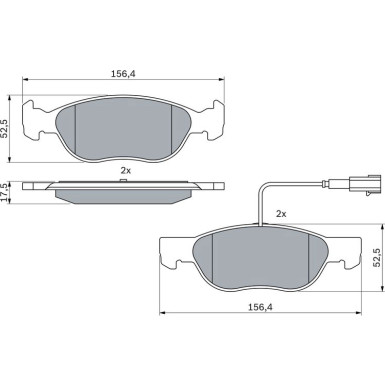 BOSCH | Bremsbelagsatz, Scheibenbremse | 0 986 424 362