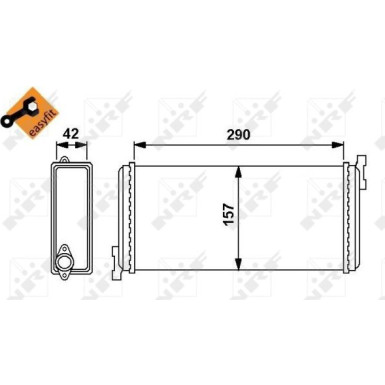 NRF | Wärmetauscher, Innenraumheizung | 54240