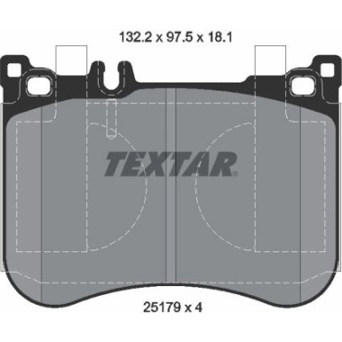 Textar | Bremsbelagsatz, Scheibenbremse | 2517901