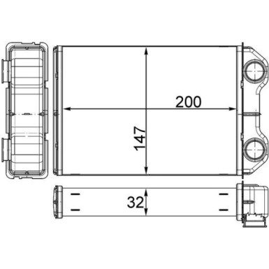 Mahle | Wärmetauscher, Innenraumheizung | AH 251 000S