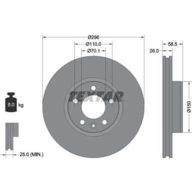 Textar | Bremsscheibe | 92057700