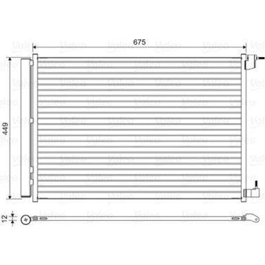 VALEO 814468 Klimakondensator mit Trockner, Aluminium, 449mm