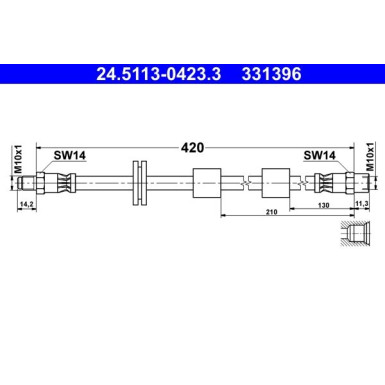 ATE | Bremsschlauch | 24.5113-0423.3