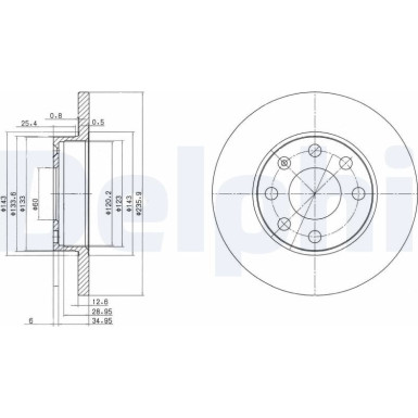 Delphi | Bremsscheibe | BG2148