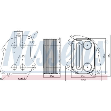 Nissens | Ölkühler, Motoröl | 90963