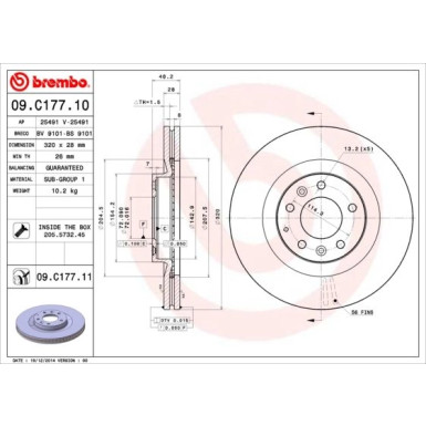 Brembo | Bremsscheibe | 09.C177.11