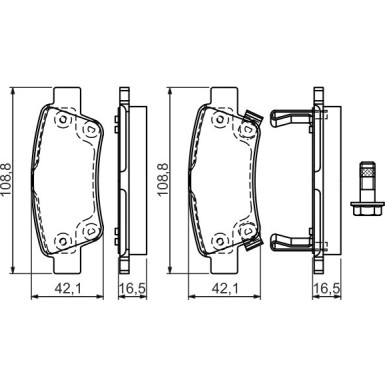 BOSCH | Bremsbelagsatz, Scheibenbremse | 0 986 494 329