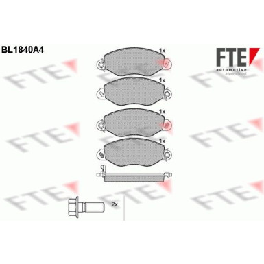 FTE | Bremsbelagsatz, Scheibenbremse | 9010416